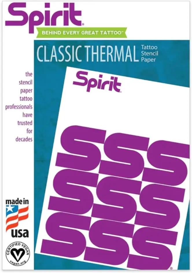 

Classic Thermal Tattoo Transfer Paper 8.5" x 11" - 100 Sheets, Tattooing Stencil Paper, Made in USA