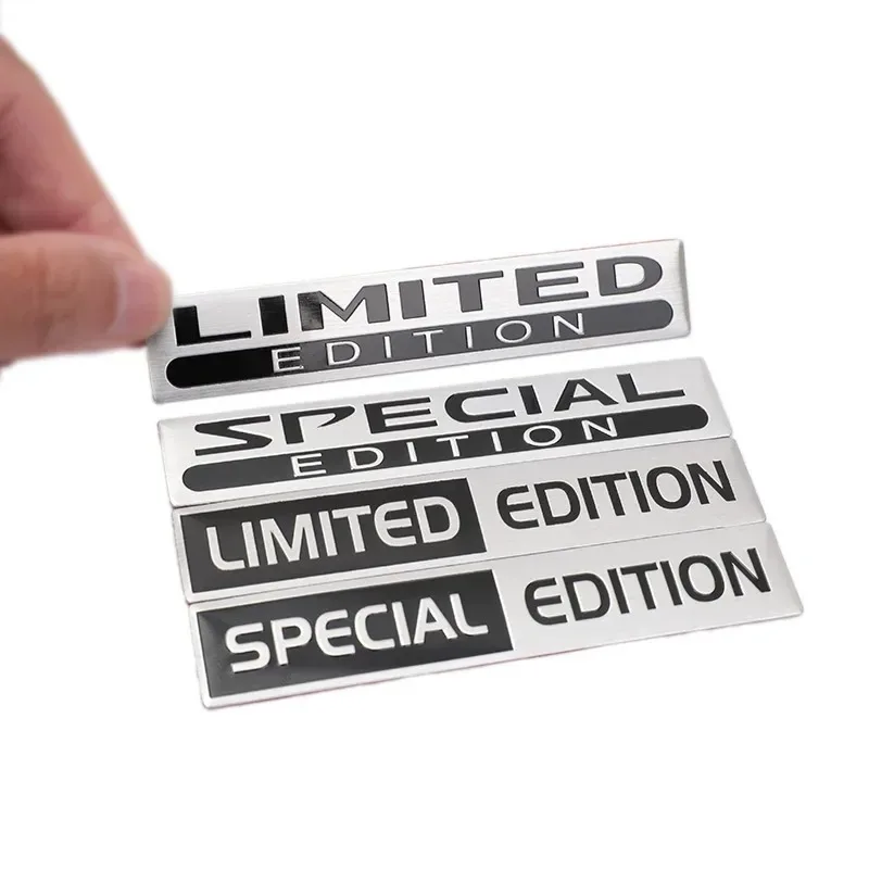 

3D Metal Aluminium LIMITED EDITION Silver Black Logo Emblem Badge for Car Fender Trunk Sticker Decal Car Accessories
