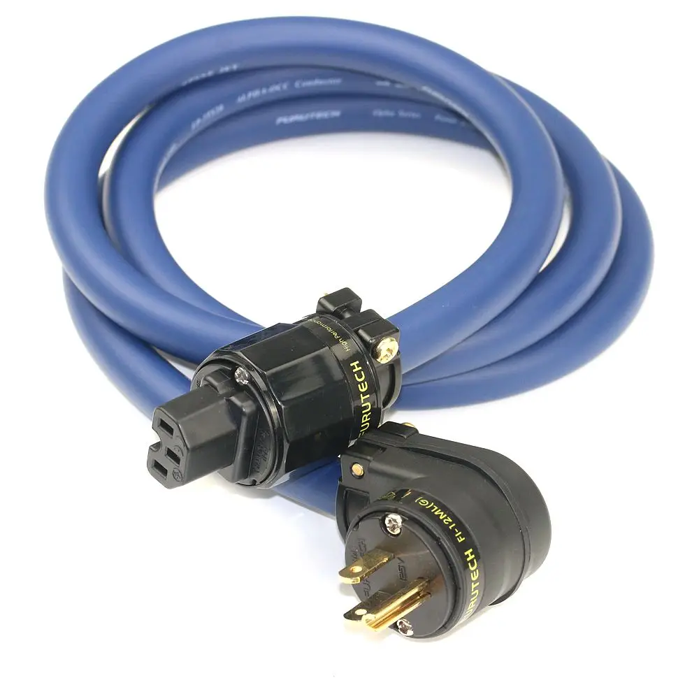 Furutech FP-3TS20 PCOCC Blue Ribbon HiFi Audio Power Cable American/EU Plug L-type Bend Power Connection Cable