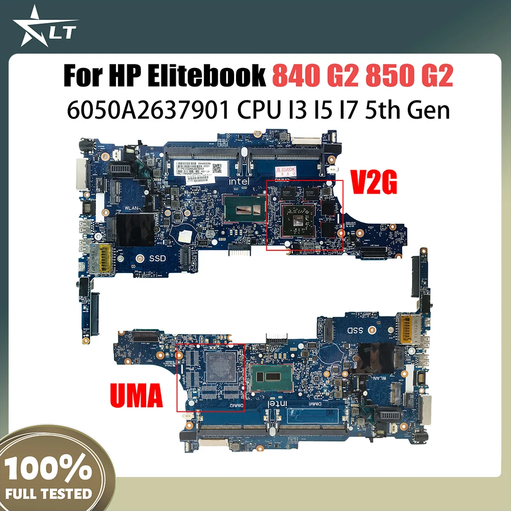 Mainboard For HP Elitebook 840 G2 850 G2 Laptop Motherboard I3 5th Gen CPU 6050A2637901 799510-601 799510-501 799513-601