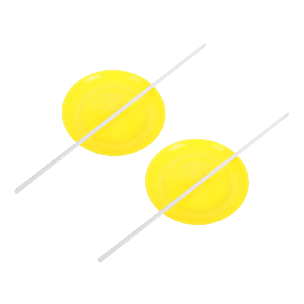

2Pcs Juggling Disc with Stick Training Juggling Plate for Circus Skills Development Smooth Rotating Surface Stage Show