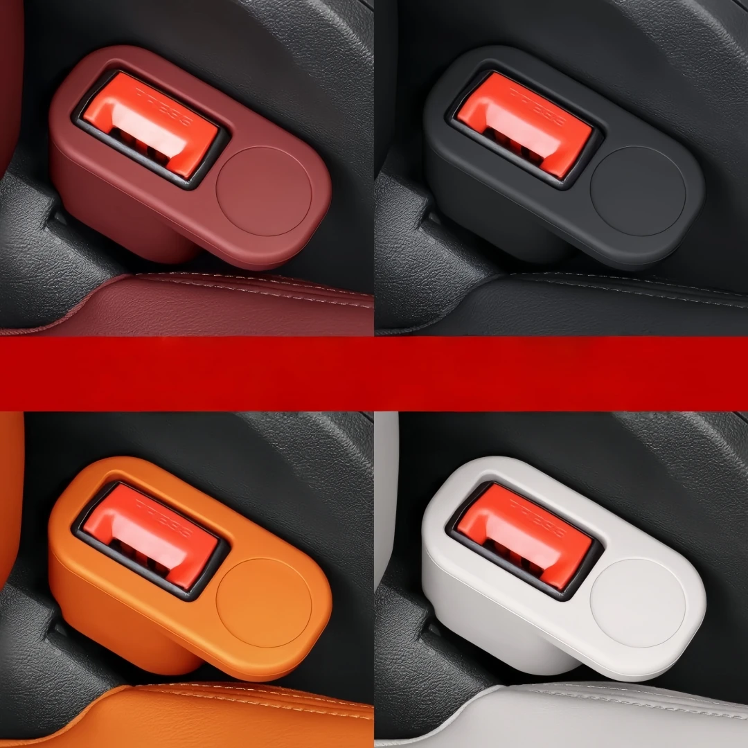 1-Piece Safety Belt Socket Protective Cover Universal Car Seat Belt Plug Base Protective Cover Seat Latch Anti-Collision Anti-Slip Cover Fastener - view 2