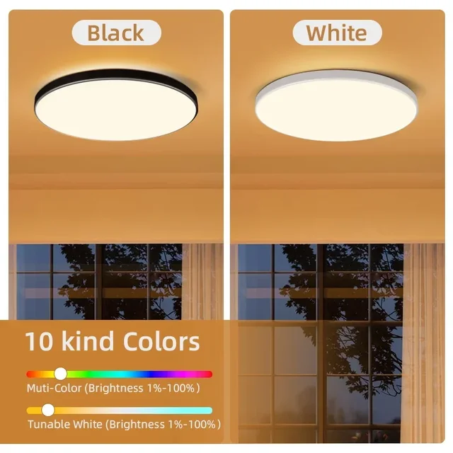 Modern Ceiling Lamp With Remote Control Room Decor Dimmable RGB LED Ceiling Light Fixture For Living Room Bedroom Corridor 4 Modern Ceiling Lamp With Remote Control Room Decor Dimmable RGB LED Ceiling Light Fixture For Living Room Bedroom Corridor 4