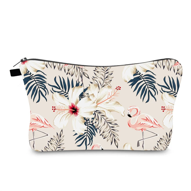 

5pcs Makeup Bags Cute Bird Leaf Printing Polyester Waterproof Protable Travel Toiletry Bag