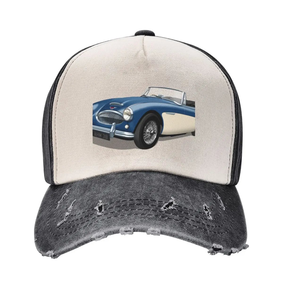 Austin Healey 3000 Mk3 in dark blue and white Baseball Cap Hat Beach Cosplay Women's Golf Clothing Men's