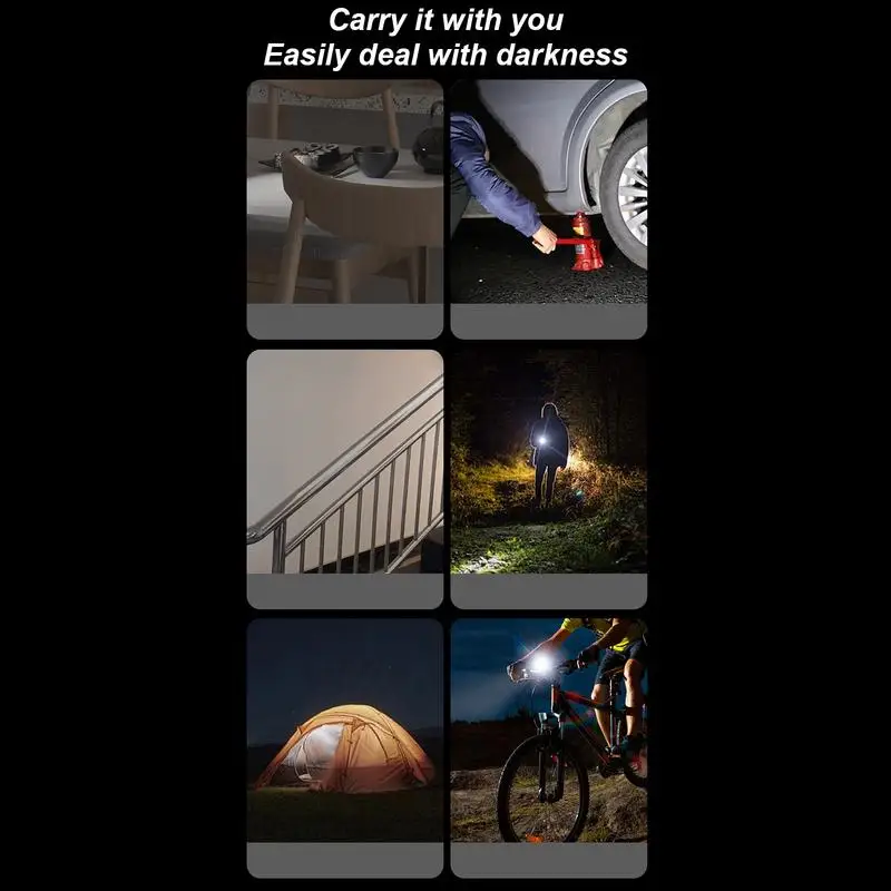 USB Rechargeable LED Multifunctional Strong light Pocket Keychain Flashlight Waterproof Outdoor Hiking Camping Mini Flashlight