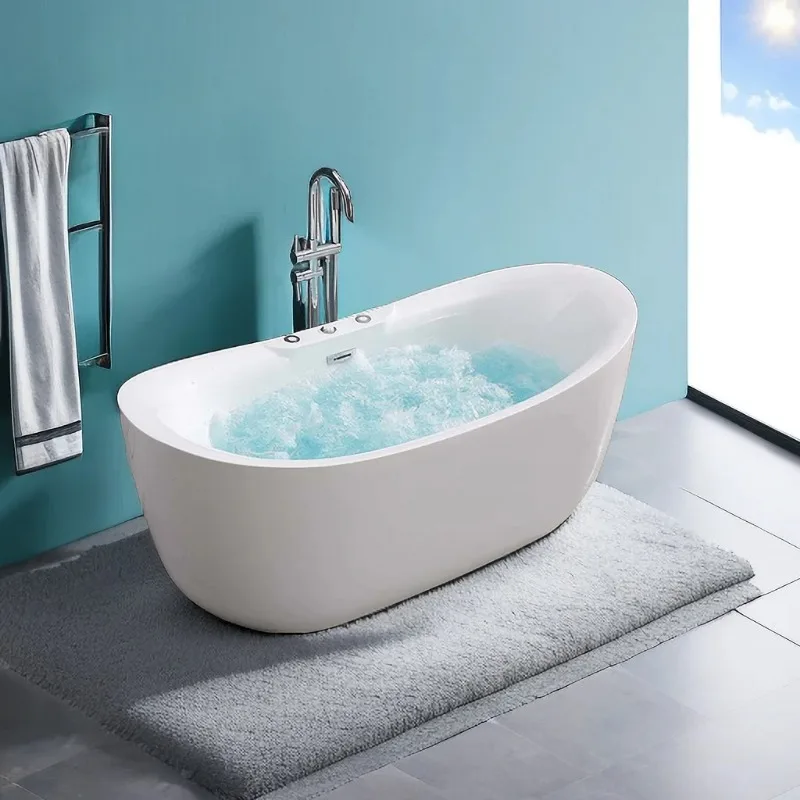 Hot Selling Indoor Freestanding Alone Spa Bath Tub Whirlpool Acrylic Jetted Tub Air Hydro Massage Bathtub With Jacuzzier Bathtub