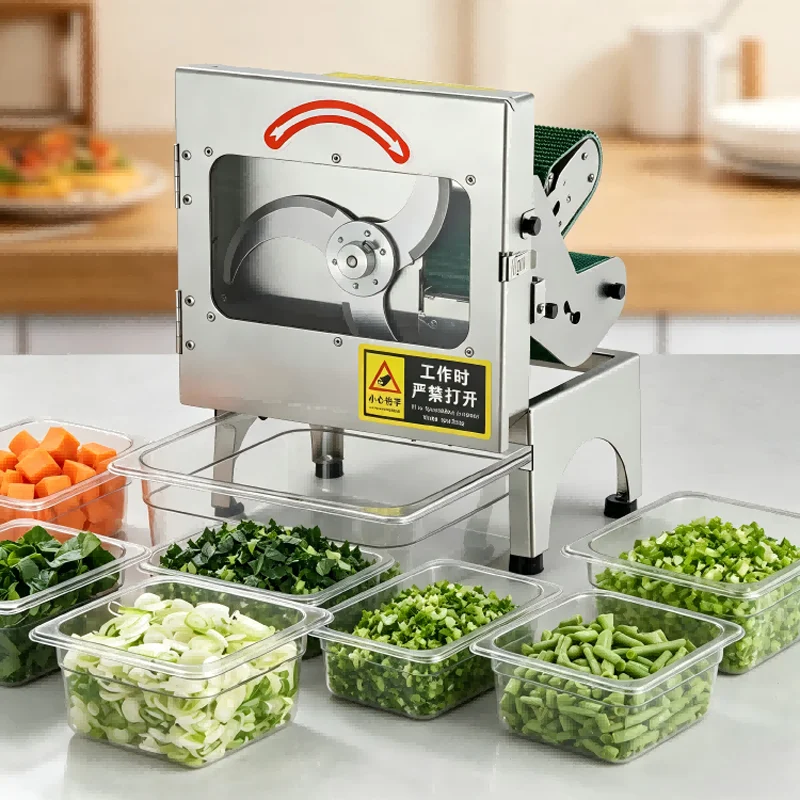 Commercial Electric Scallion Chopper 150kg/h Vegetable Slicer Multifunctional Food Dicer for Restaurant Kitchen Food Pre