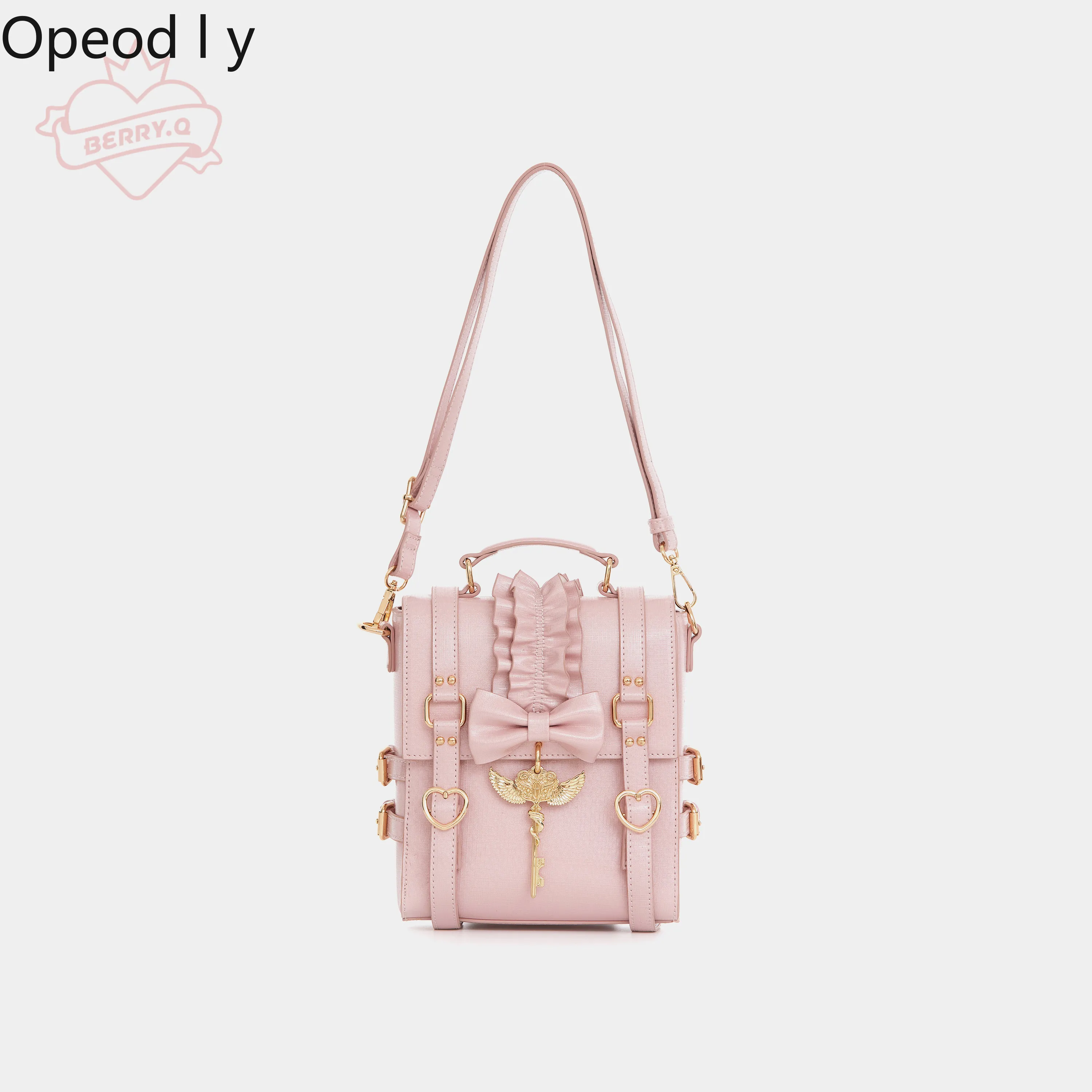 

Sweet Magic Girl Original Double Shoulder Crossbody Pearlescent Girl Lolita Small Schoolbag Kawaii Temperament Princess Handbag