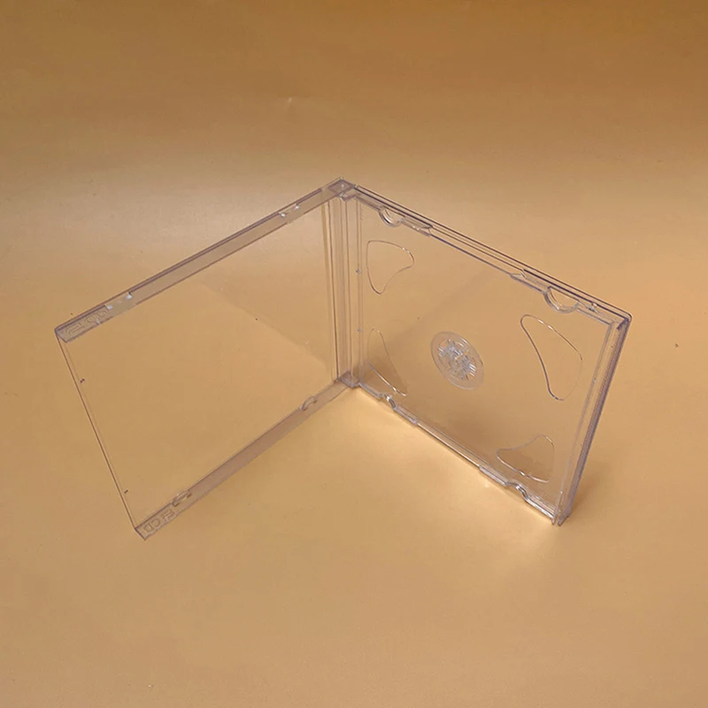 Transparent Bottom CD Box Empty CD Case PP Plastic Milky Transparent CD Case CD Case Capacity 2 Discs