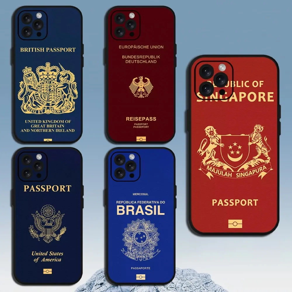 Custodia per telefono degli stati uniti personalizzabile per passaporto USA per Samsung Galaxy S24 S23 S22 S21 S20 Ultra Plus S20FE FE Cover