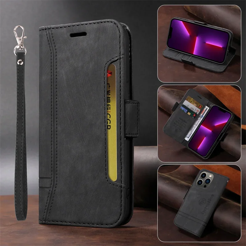 Leather Case For Xiaomi Poco X6 F6 M6 F5 M5S M4 F3 M3 X5 X4 Pro 5G X3 NFC C65 11T 12T 12 Lite 12X Flip Wallet Book Case Cover