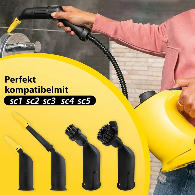 

【Горячая цена!】для Karcher SC1 SC2 SC3 SC4 SC5 запасные части для пароочистителя, насадка для удлинения пара, комплект круглых щеток