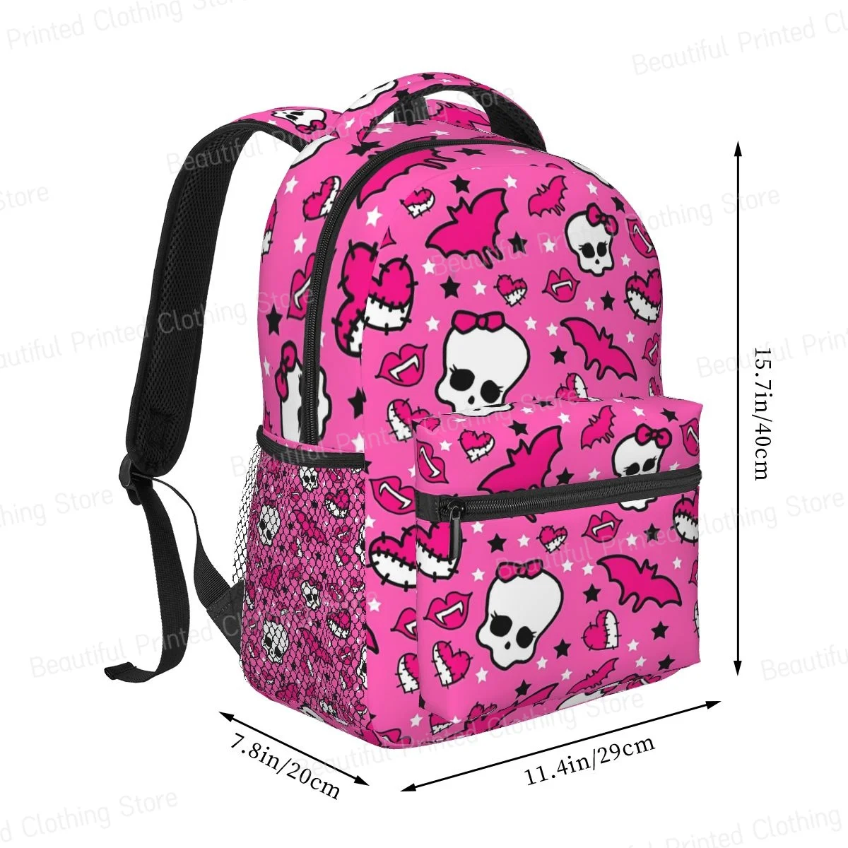 Monster High Travel Backpacks Leisure Computer Backpack Pretty Pink Pattern Teenage school bag Portable Versatile Backpack