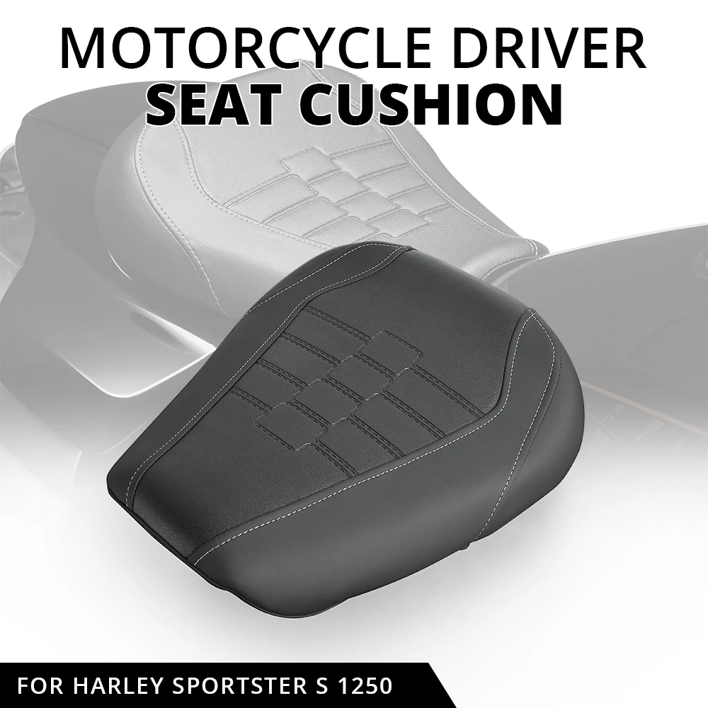 For Harley Sportster S 1250 Motorcycle Driver Front Seat Cushion PU Leather Soft Comfortable Pad Seats