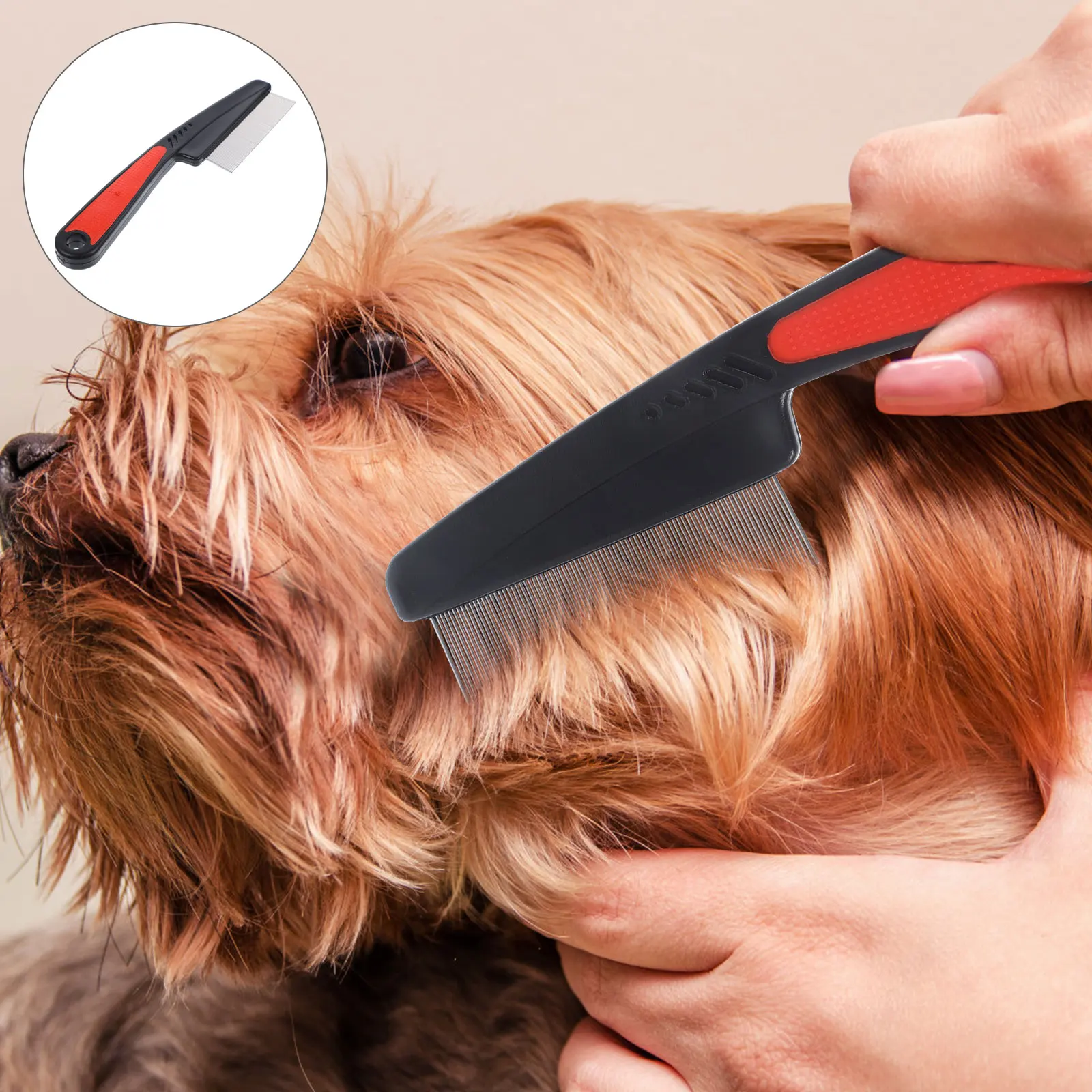 

s Fine Tooth Comb Stainless Steel Scalp Brush Dandruff Removal Hair Skin hairstylists combs for women men kids pets