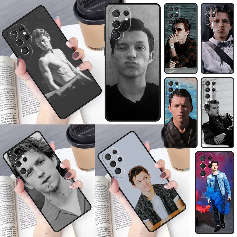 movie star Tom Holland Cover For Samsung Galaxy S23 Ultra S22 S20 S21 FE S8 S9 S10 Plus Note 10 20 Ultra phone Case