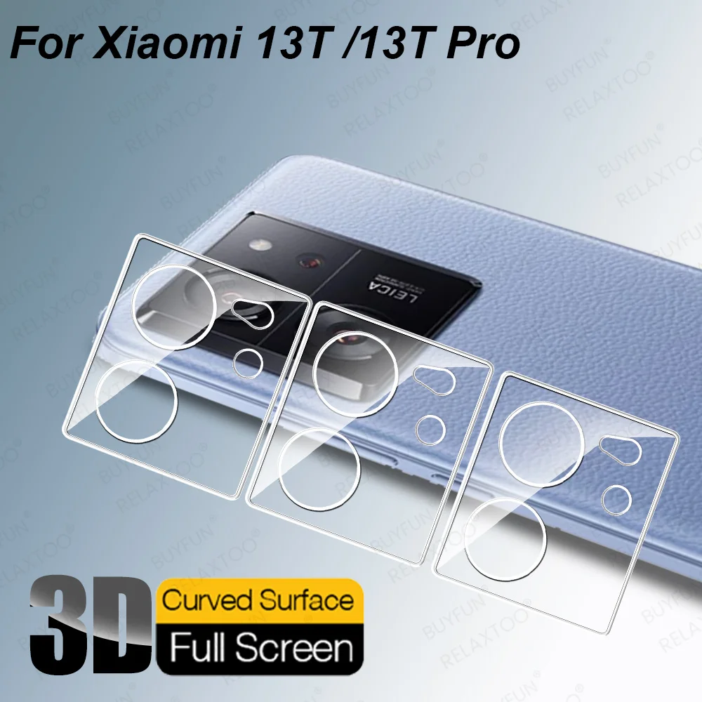 3pcs For Xiaomi 13T Pro 5G 3D Clear Camera Screen Protector Cover Xiomi Mi 13TPro 13 T T13 Xiaomi13T Mi13T Rear Lens Glass Case