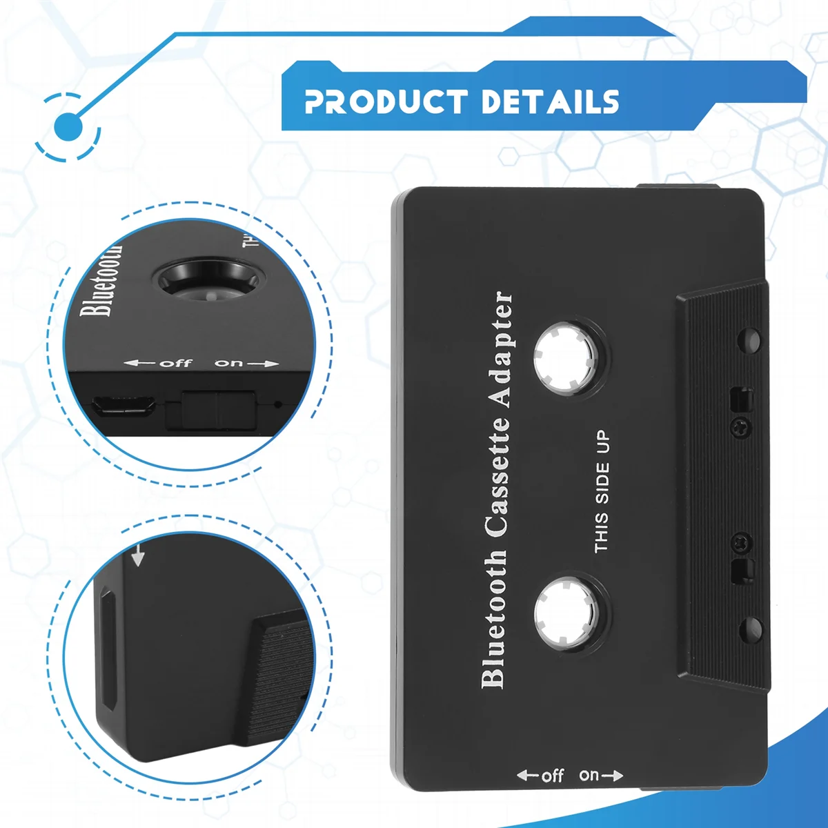 �y�Z�[�����z�J�Z�b�g�v���[���[ ���j�o�[�T���J�Z�b�g Bluetooth 5.0 �I�[�f�B�I �J�[�e�[�v Aux �X�e���I�A�_�v�^�[ �}�C�N�t�� �X�}�z MP3 AUX�P�[�u�� CD�v���[���[�Ή�