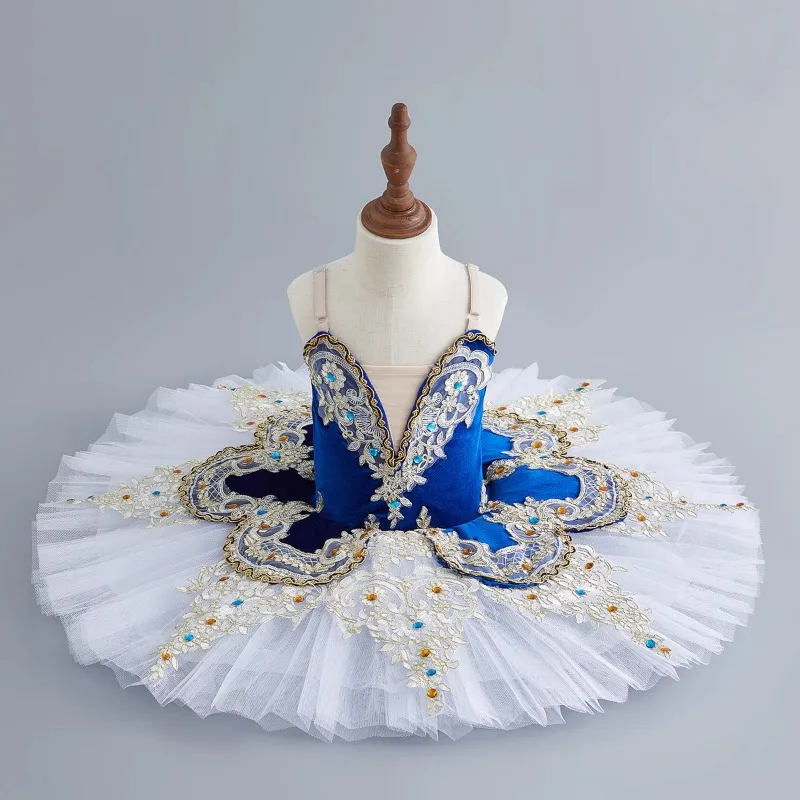 Vestido de balé profissional para meninas, saia tutu cygnet, vestido de balé infantil do lago dos cisnes, saia de performance de equipe