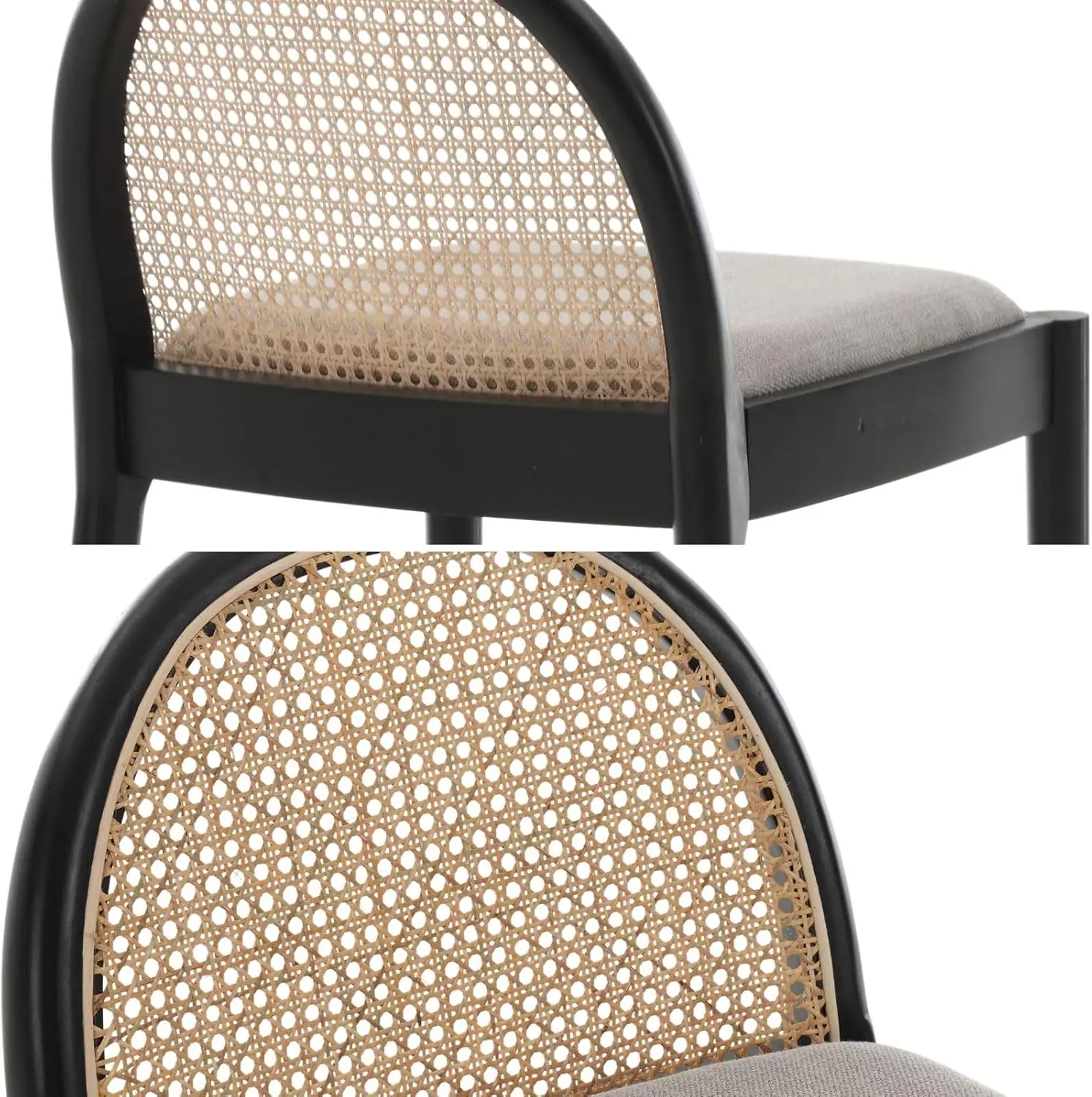 Rattan Barhocker 2er-Set, Barhocker mit Gegen höhe und Rohr rücken, 26 ''Höhe moderne Bar stühle für Küchen theke/Zuhause