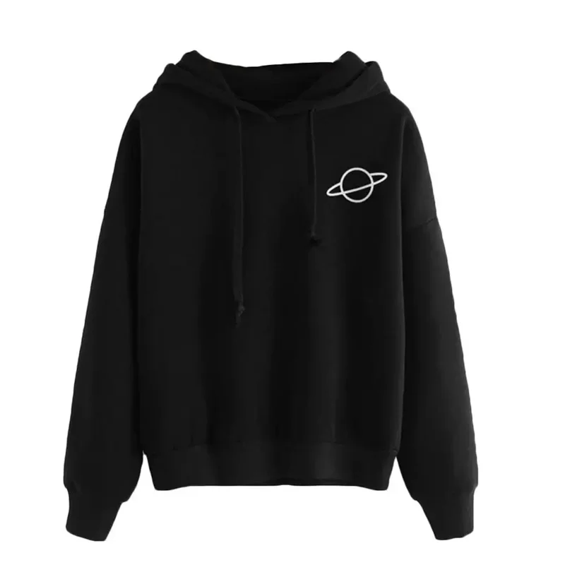 

Men And Women Sweatshirt Autumn Winter Print Long Sleeve Loose Sweatshirt Casual Hooded Drawstring Sweatshirt Women's Clothing