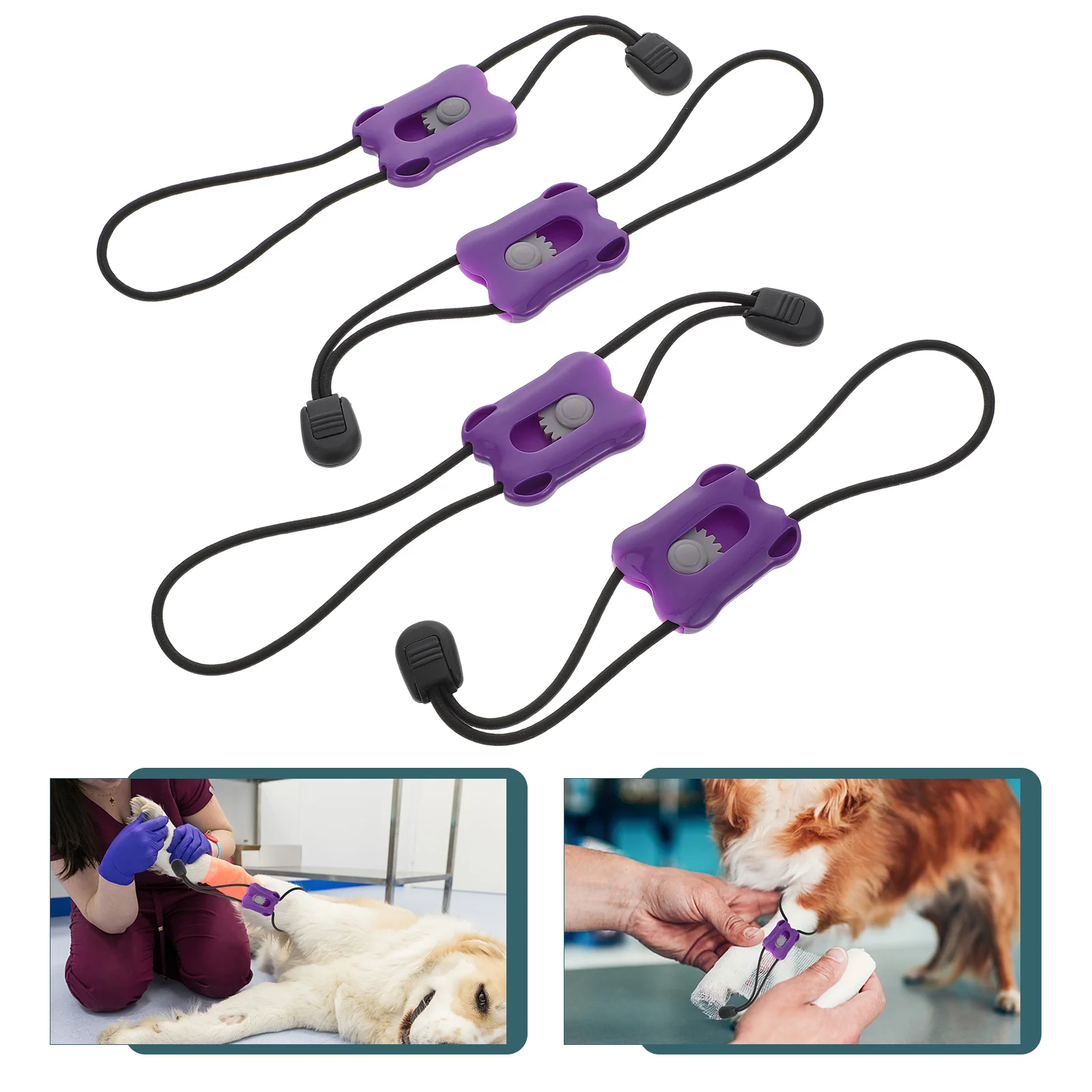 4 Pcs Tourniquet Bandages Pet Medical Hemodialysis Blood Flow Restriction Belt Tourniquets Care