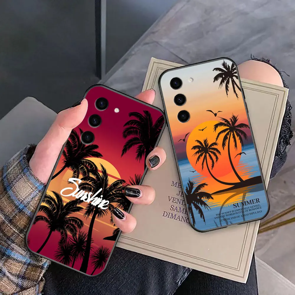 Summer Coconut Tree Phone Case For HUAWEI HONOR 90 20 X9A X8 X7A X7 9X 8X LITE Y9 Y7A Y7 Y6P P30 P20 NOVA 9 8I 7I 3I 2I Case