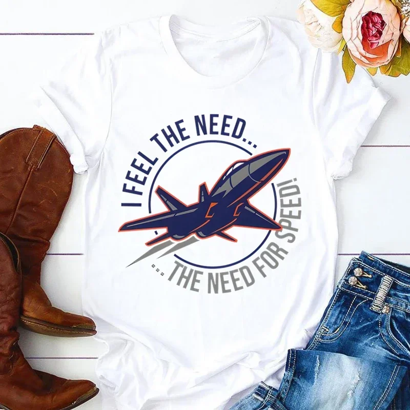 Top Gun Maverick Goose Women's T-shirt Girls Harajuku Korean Casual Round Neck Pattern Top Kawaii Women's T-shirt Drop Ship