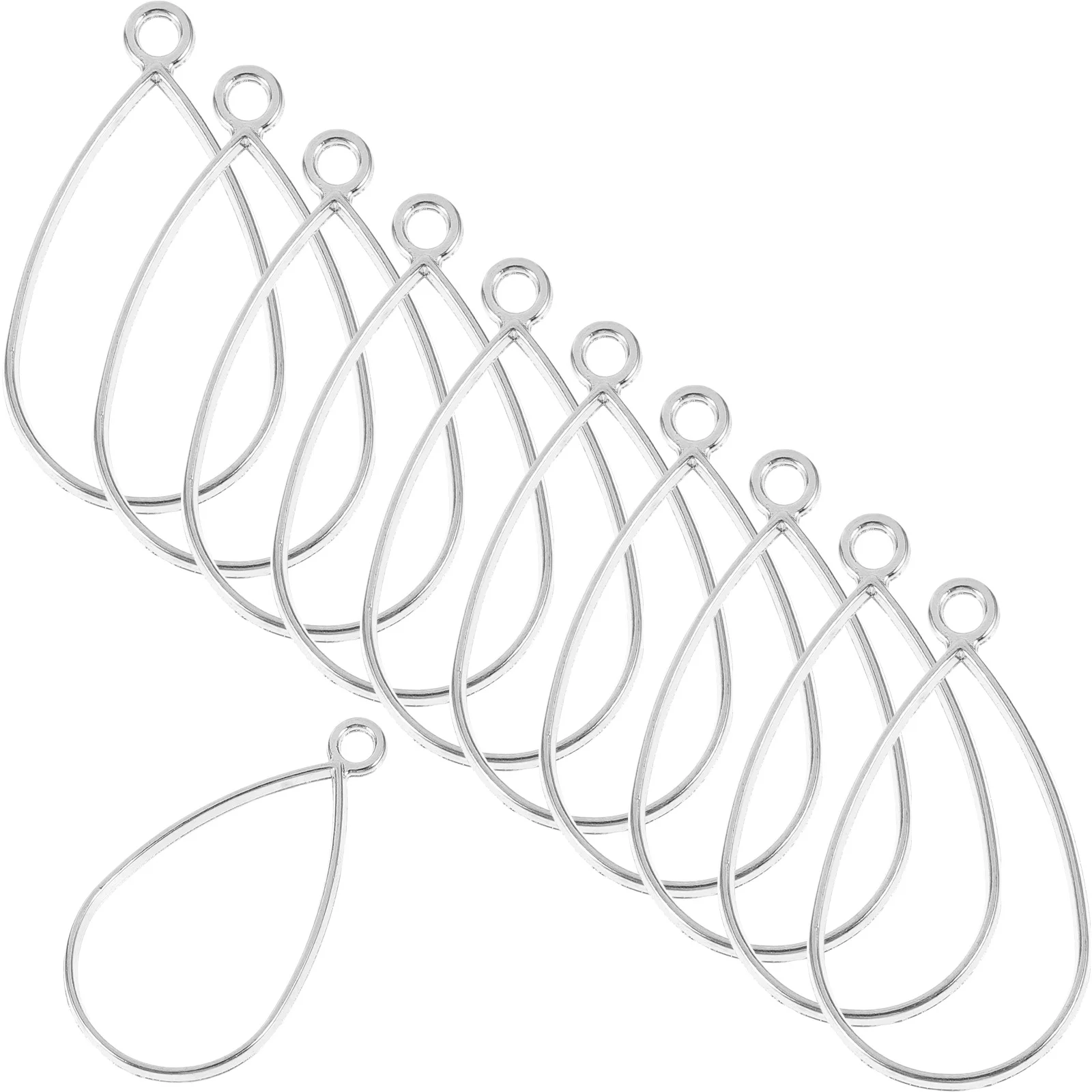 

50Pcs Open Alloy Bezel Pendants Durable DIY Resin Jewelry Making Charms Hollowed Necklaces Bracelets Bezels for Jewelry Making