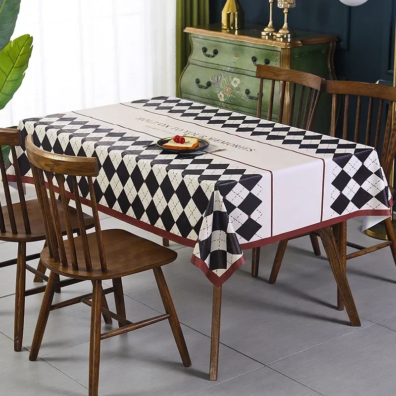 

Table mat waterproof and oil resistant tea table tablecloth rectangular washable tablecloth decorative cloth