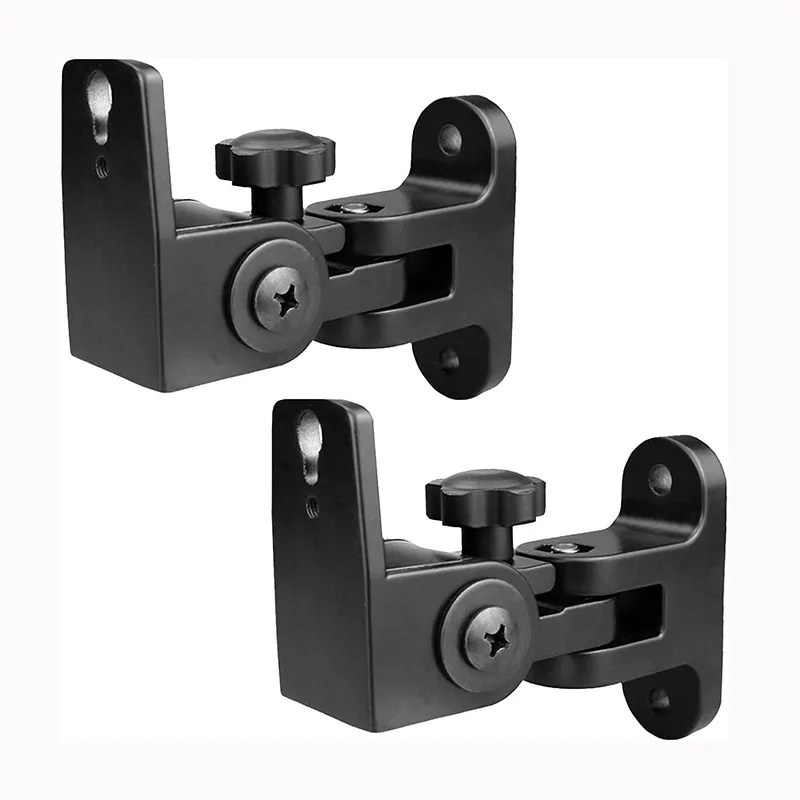 BS-218pro Speaker Wall Mount Bracket Surround Audio Wall Mount Universal Rotary Zinc Alloy Bookshelf Audio Mount