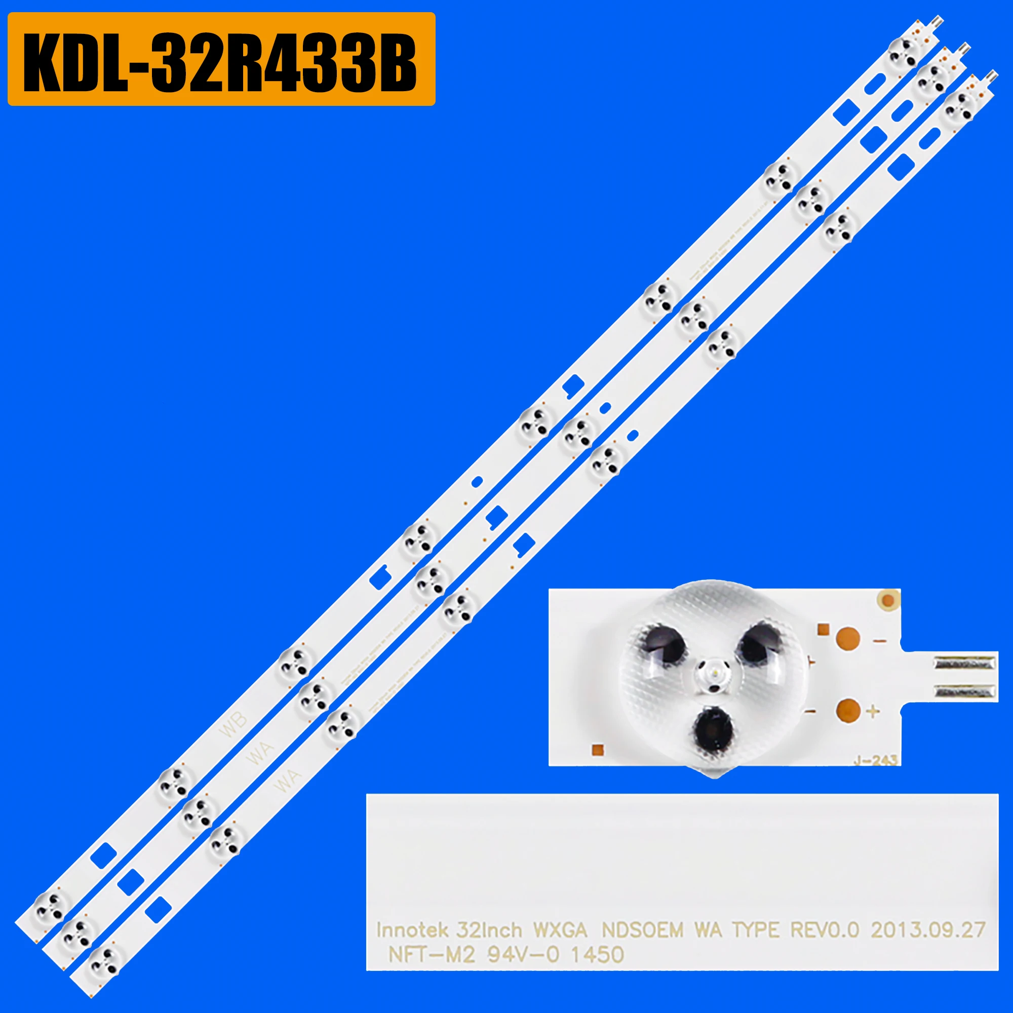 1/5/10 Kit LED Backlight Strips For SONY KDL-32R415B KDL-32R413B KDL-32R433B KDL-32R435B INNOTEK 32INCH WXGA NDSOEM WA WB