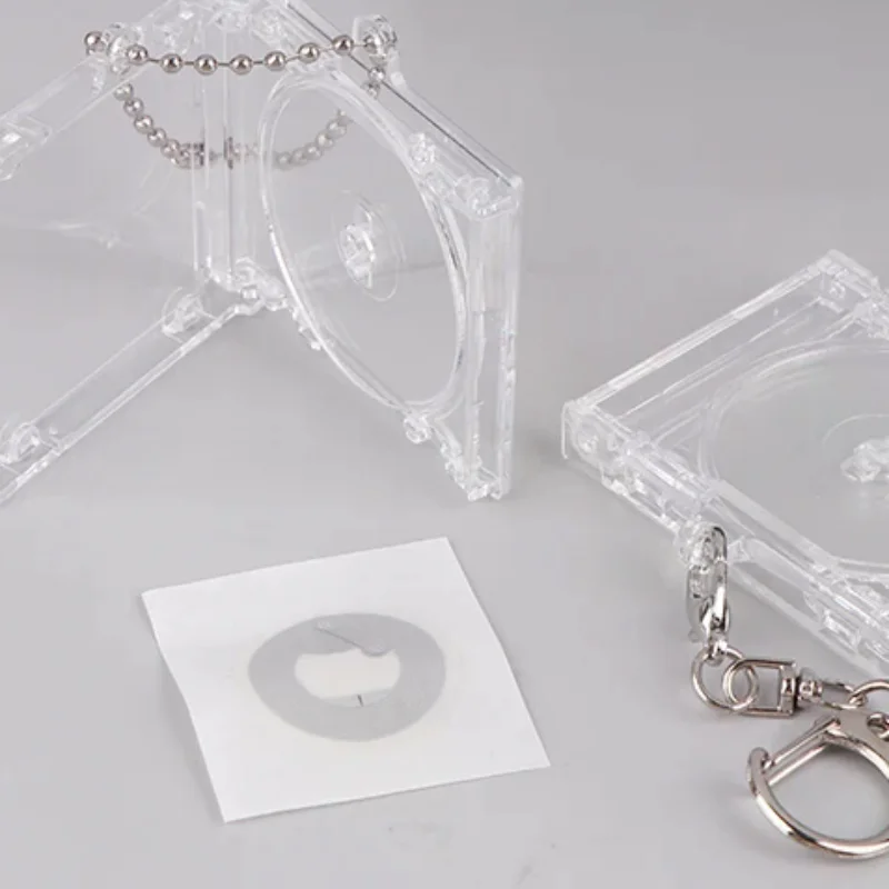 1 PCS Blank Album Mini CD Case Key Chain For DIY Backpack Hanging Decor Keychain Pendant