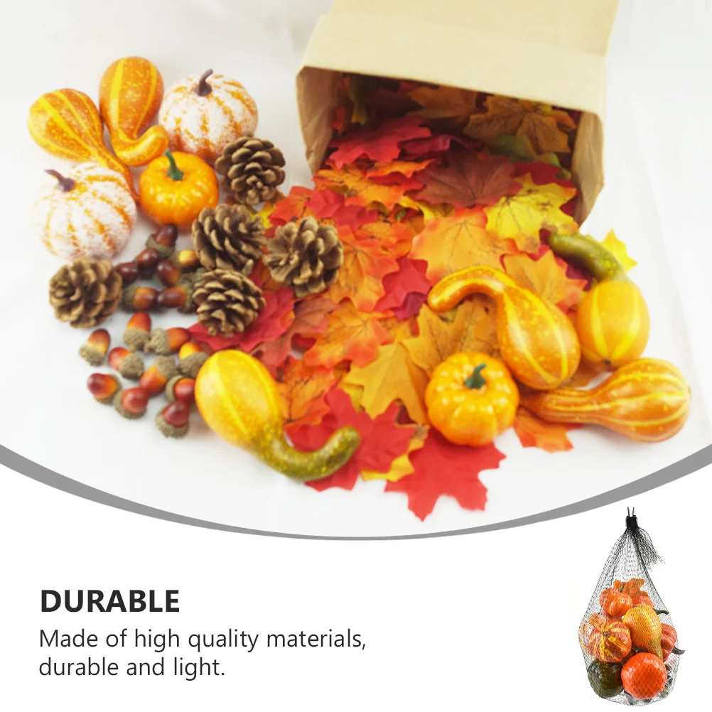 

Foam Artificial Acorn Maple Leaf Pine Cone Decor Props Thanksgiving Day Decorations for Fall Thanksgiving Halloween Festivals
