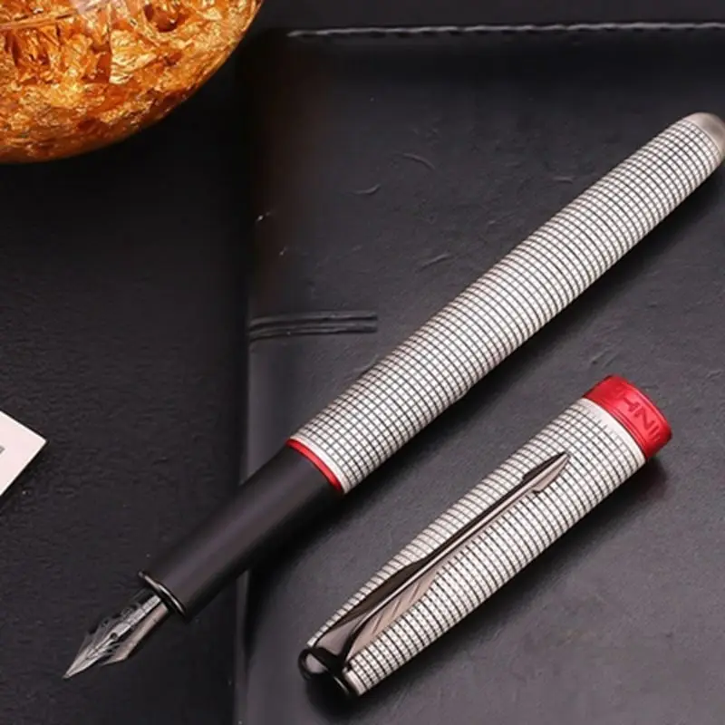 

Jinhao 75 Red Charm Series Gold Ultra Black Fountain Pen F 0.5mm Nib Classic Writing Pen Bussiness Office Student Supplies