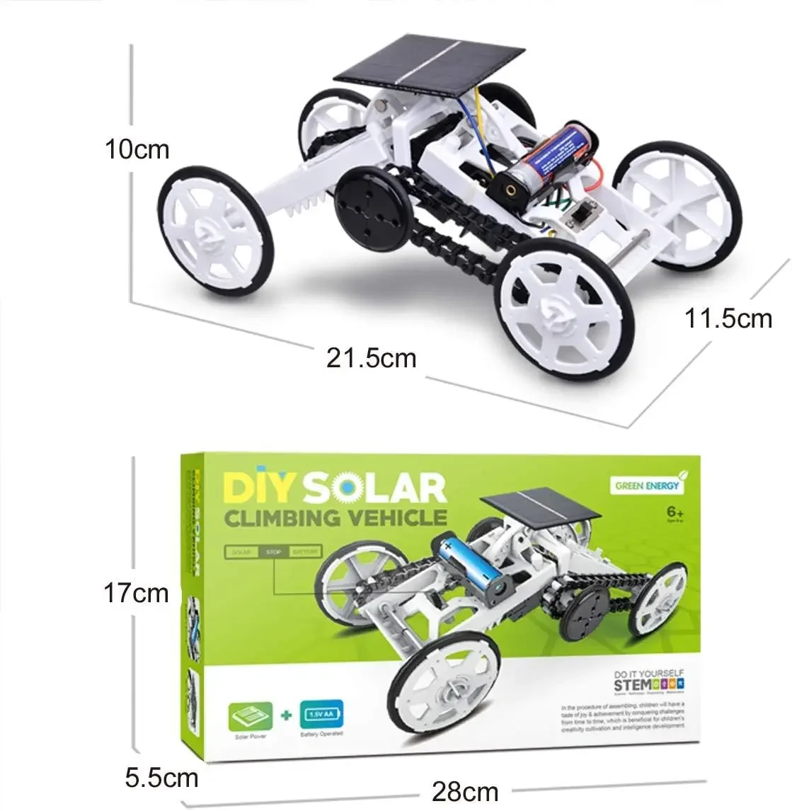 Mainan Surya Robot Solaire Mobil Energi Surya DIY Mainan Sains Pendidikan untuk Anak-anak Kit Sains Teknologi Teknologi