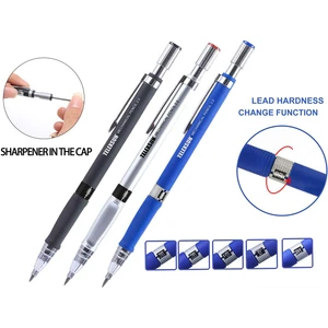 Automatic mechanical pencils set for students, black color, lead recharges, art sketch, school supplies, kawaii stationery, 2b, 2.0mm 8 Main Sales Cute Pencil Sales - №7