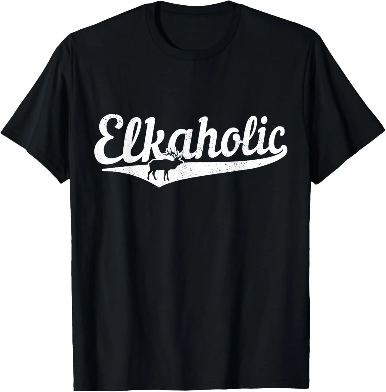 

Elkaholic Elk Hunting Funny Elk Hunter T-Shirt
