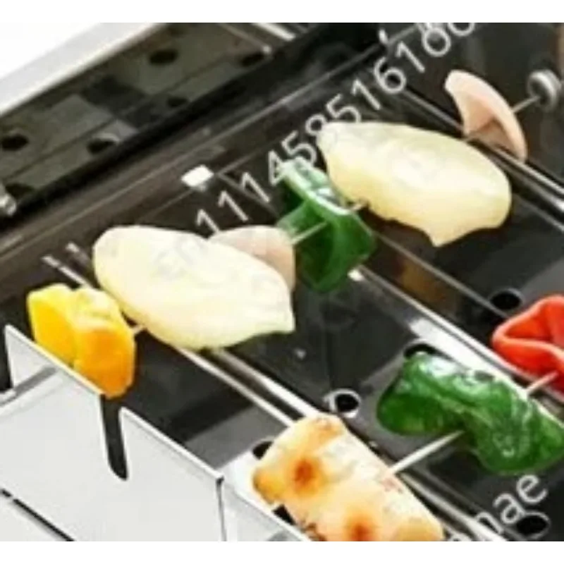 Commercial Stainless Steel Grill Skewers Full-automatic Barbecue Rotate Machine Width Adjustable Hot Dog Roller
