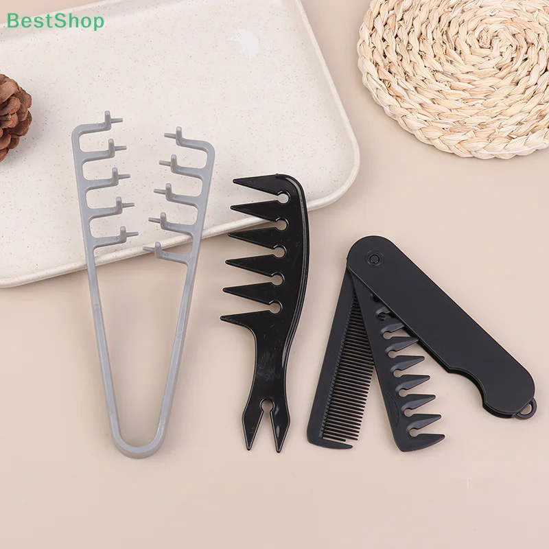 ♥3Pcs Hair Styling Tool Set - Foldable Comb + Sectioning Clips + Parting Tool for Curling,Coloring & Salon/Home Hairdressing