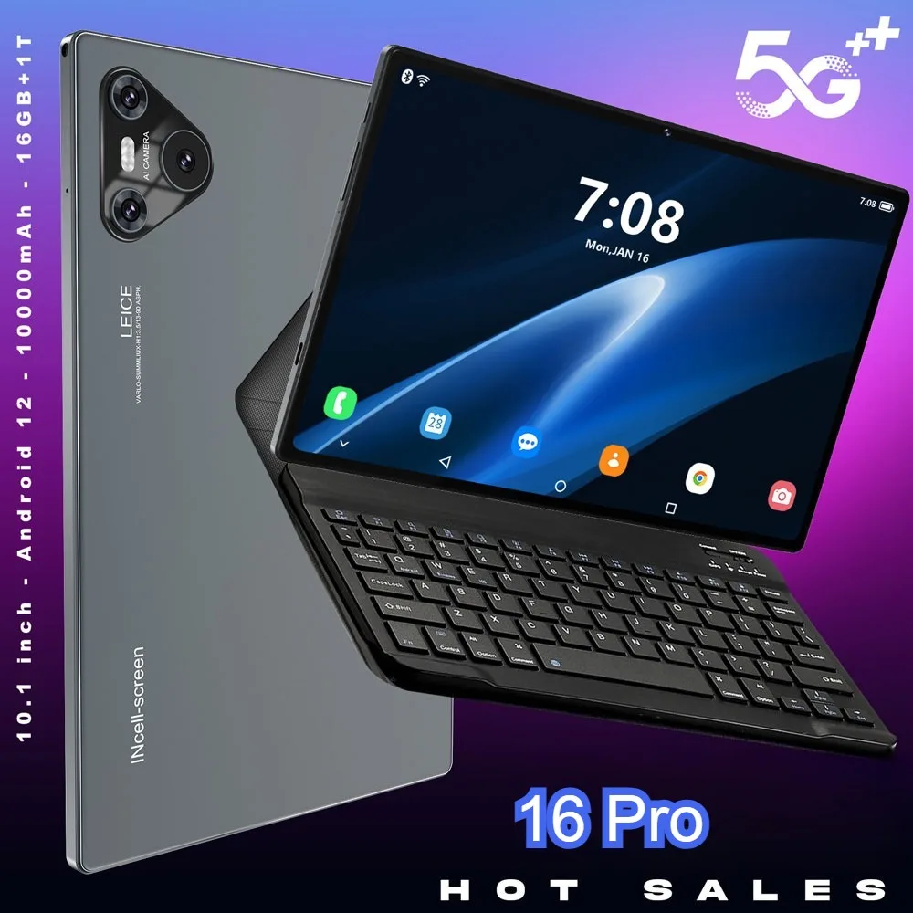

2025 16 Pro Tablet 10.1 inch Dual SIM Card 10000mAh Battery Global Version Tablet 16GB+1TB Tablets For Children Kids Tab Android