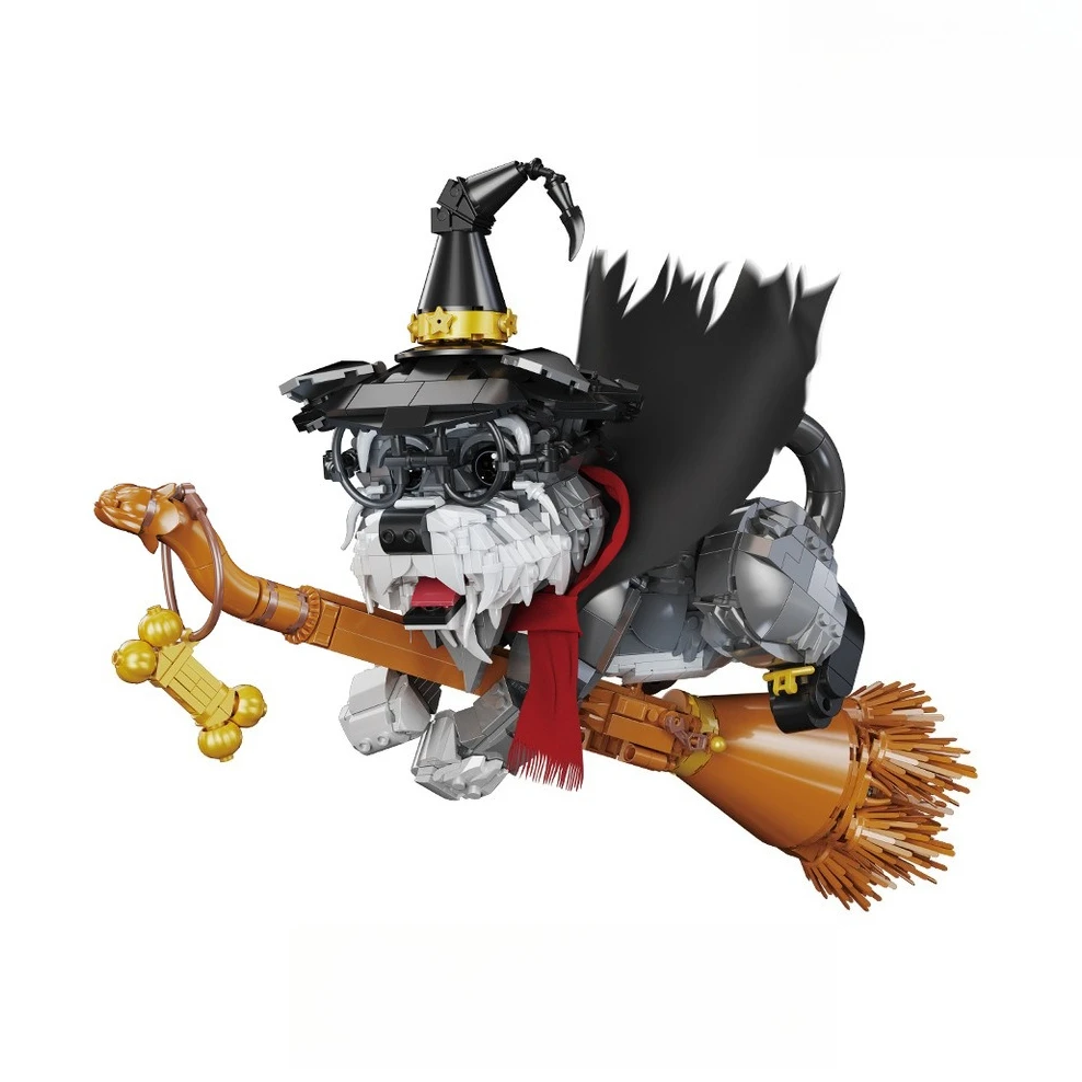 Wizard Animal Academy Dogs Building Blocks Model Set Magic School MOC Bricks Kit DIY Toys Creative Gifts for Kids Adult 1298pcs