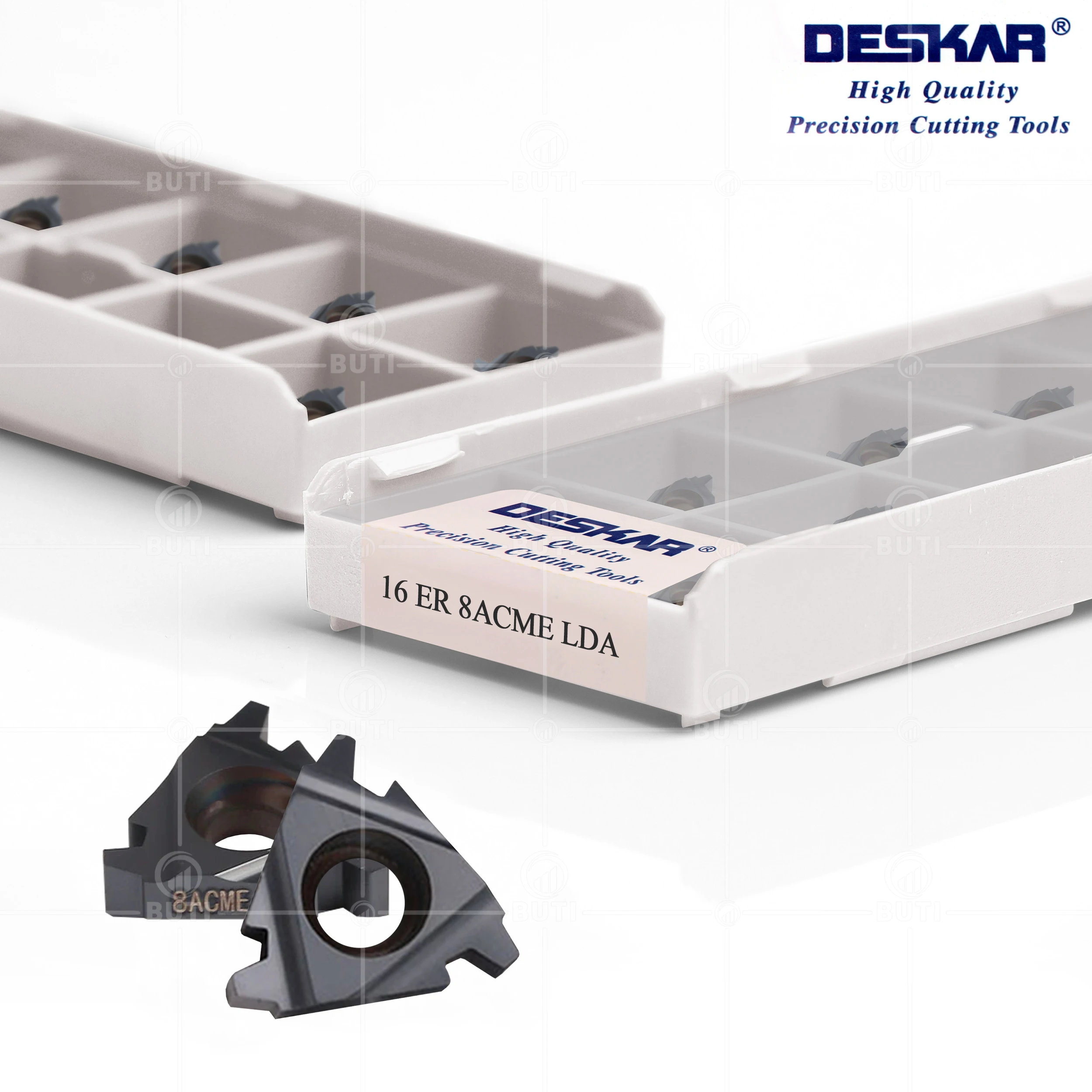 Imagem -02 - Deskar 100 Original 16er 16ir 8acme 10acme Lda Tornos Cnc Cortador de Corte Inserções de Carboneto Rosqueamento Ferramentas Torneamento Lâminas de Rosca