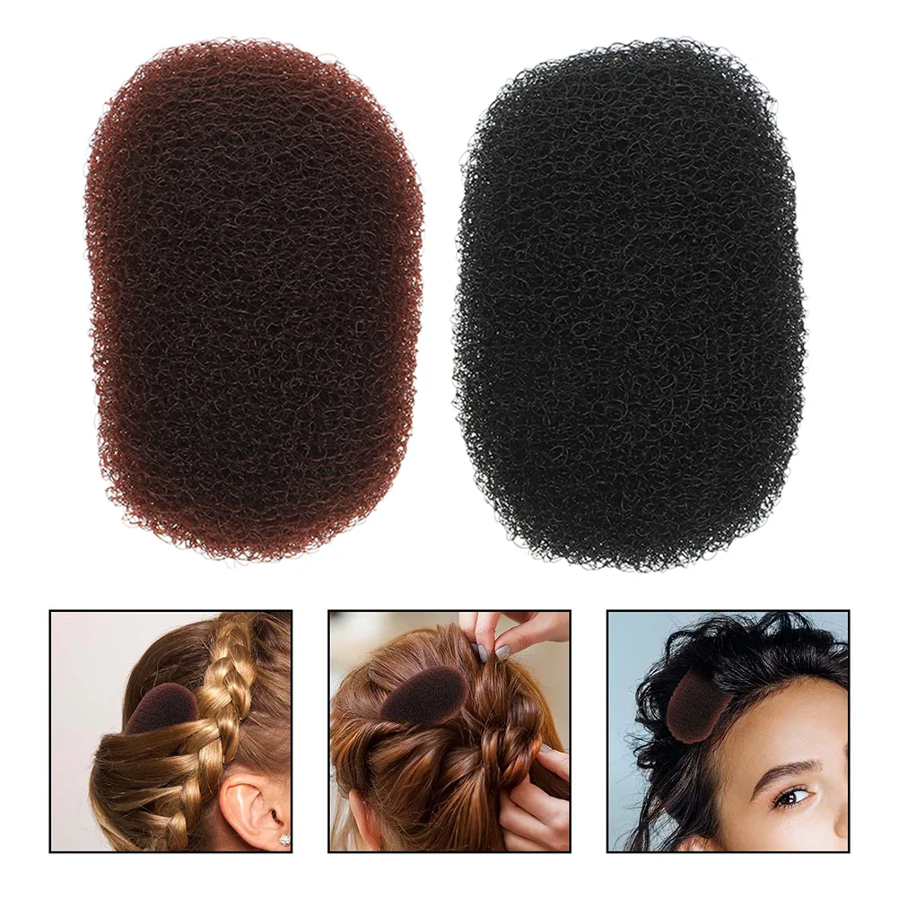 2pcs Bump Up Volume Hair Base Insert Sponge For Women DIY Hairstyle Invisible Features For Long Hair Weddings Parties Everyday U