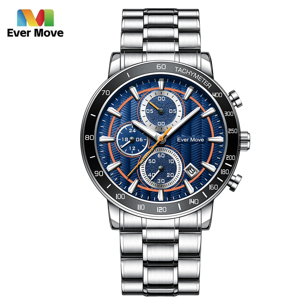 New Watches for Men Top Brand Luxury Chronograph Luminous Quartz Watch Fashion Business Waterproof Stainless Steel Wristwatch