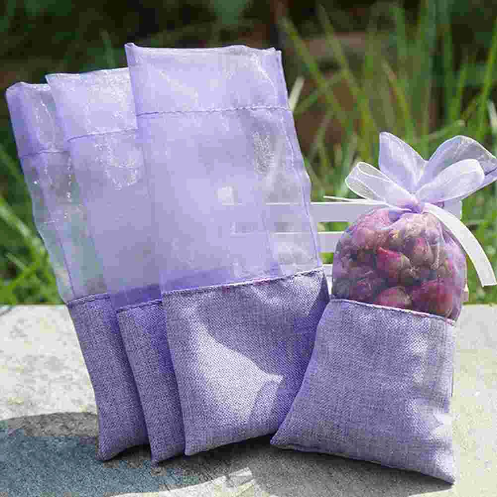 24 Pcs Sachet Bag Fragrance Pouches Gauze Organza Gift Bags Mesh Lavender Drawstring Drawer Empty