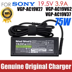 Original For SONY VAIO 19.5V 3.9A 75W VGP-AC19V27/ V62 / V37/ V33 / V20 / V19 laptop supply power AC adapter charger
