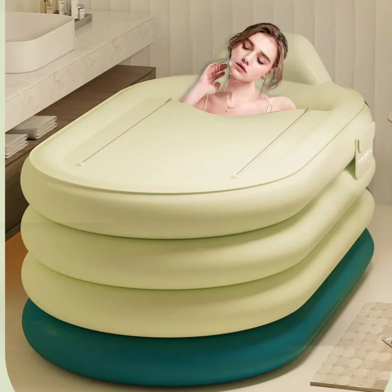 Portable Adult Folding Bathtub Bucket Children Inflatable Swimming Pool Large Capacity Folding Household Sweat Steam Bathtub