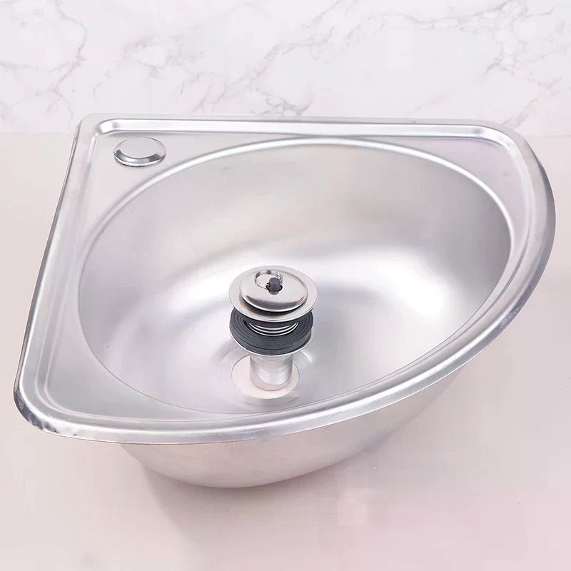 RV Kitchen Sink Stainless Bathroom Basins Camper Vegetable Corner Motorhome Bar Steel Small Single Bowl Drop Tub